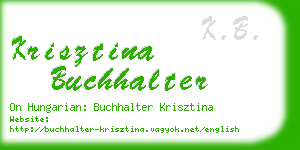 krisztina buchhalter business card